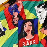 Colorful Pop Art Pleated Long Skirt M Size M Photo 7