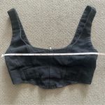 H:ours  Black Denim Crop Top Revolve XS Photo 1