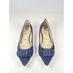 Boden Women Ballet Flats Blue Slip On Suede Pointed Bow Sandals Casual 41 US 7.5 Photo 1
