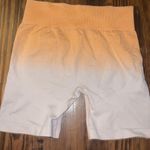 Amazon Orange And White Ombré Biker Shorts Photo 0