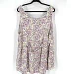 Torrid  Fit‎ And Flare Floral Tie Back Stretch Challis Button-Front Tank Size 4X Photo 4