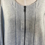 Anthropologie ‎ Pure + Good Zip Sweatshirt Jacket Terry Cotton Gray Size Large Photo 2