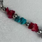 Vintage Coral & Natural Turquoise Necklace Trading Post Southwest Native Jewelry Blue Photo 4