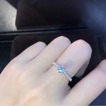 Stunning Stainless Steel CZ Ring Size 7 Gold Photo 2
