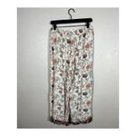 World Market Small Medium Boho Loose Fit Floral Casual PJ Bottom White Photo 5