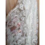 Lulus NWT  Notable Elegance White Mesh Floral Applique Bustier Midi Dress Size S Photo 5