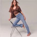Abercrombie & Fitch A&F The Skinny High Rise Split Hem Curve Love Medium Wash Jeans Size 27 Short Photo 1