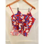 Hutch Anthropologie‎ x  NEW Strapless Ruffle Top US 8 Spring Fall Floral Photo 4