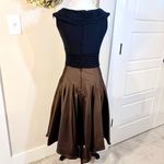 Cache Vintage Caché Fit and Flare Party Dress Stiff Hem Satin Skirt Size 6💛 Photo 5