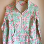 Lilly Pulitzer  half zip pullover Sweater lobsters XS mock neck beach golf gym Photo 1