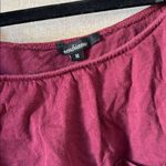 Ambiance Burgundy Ruffle Lace Crop Top medium Photo 2