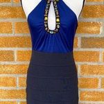 Maria BIANCA NERO Cocktail Gemstones Party Dress Blue Size M Photo 0