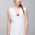 Lululemon Yogi Cuttoff Tee 8 Heathered White Photo 0