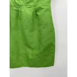 J.Crew Dress Women 2 Green Strapless Hidden Back Zip 100% Cotton Mini Photo 3
