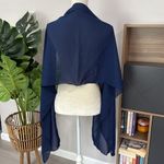 nwt // Alexia Designs formal dress with beaded detail and shawl scarf Blue Size 12 Photo 9