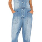 Pistola Grover Field Suit Jumpsuit Women’s Large Disoriented Denim Button Front Photo 0