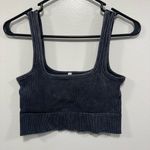 Zenana Premium Zenana bra / bralette! Gray and black crop top with bra pads! Size L / XL Photo 0