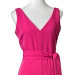 Sam Edelman  New Jumpsuit Wide Leg Crop V-neck Belted Hot Pink Women’s Size 2 Photo 8