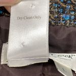 Coldwater Creek  jacket womens L woven teal brown zip up batik art to wear granny Photo 3