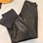 Abercrombie & Fitch Abercrombie Fitch Black Ankle Straight Ultra High Rise Mixed Material Women’s 14 Photo 9