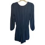 American Eagle Womens Size XS Wrap Front Romper Small Teal 3/4 Sleeve V Neck Photo 4