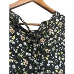 Orange Creek  Floral Print‎ Peplum Top Tie Back Short Sleeve Blouse size Medium Photo 2