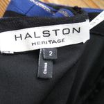 Halston Heritage  Strapless Metallic-Stripe Fit & Flare Cocktail Dress Photo 7