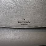 Kate Spade Jackson Gray Taupe Soft Pebbled Leather Medium Flap Crossbody Bag Photo 4