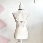 White Satin Corset Bridal Top Romantic Bride Vintage Inspired Glam Medium Photo 1