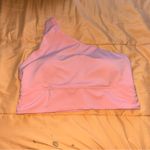 Athleta  Athena Longline Sports Bra Medium Low
Impact Peach Pink One Shoulder Photo 1