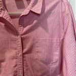 Riders By Lee  Pink and White Striped Shirt size XL long sleeve button up Photo 2