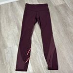 Lululemon All Meshed Up 7/8 Tight Bordeaux Drama / Flash Light Size 2 Photo 2