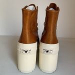 Converse Chuck Taylor Leather Platform Heeled Sneakers Brown 7.5 Casual Retro Photo 5