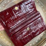 Vintage Deep Red Eel Skin Clutch Red Photo 8