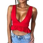 Amazon Red Crop Top Photo 0