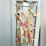 Eddie Bauer Vintage Cotton Floral Knotted Strap Dress Garden Rose Size 12 Large Photo 2