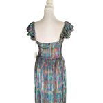 Saylor - NWT Imara Metallic Colorful Ruffle Maxi Gown Dress Sz S Photo 6
