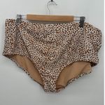J.Crew Factory Womens Cheetah Printed high-waisted bikini bottom Size 3X Swim Photo 0