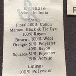 Vintage Coldwater Creek Jacket Patchwork Velvet Burgundy Floral Metallic Sequins Red Size undefined Photo 9