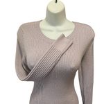 Lululemon Serene Merino Wool Sweater Sz 6 Purple Pullover Ribbed Stretch Logo Photo 2