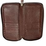 Vintage Bally Zip Around Long Leather Brown Zippy Wallet Photo 4