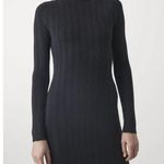 Abercrombie & Fitch Black Long Sleeve Mockneck Sweater Mini Dress Womens Large Photo 0