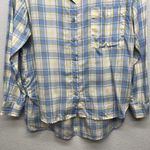 Ostin Plaid Womens Button Front Shirt Small Oversized Western Cowgirl Rodeo Chic Blue Photo 3