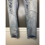 Blue Topic Jeans Womens 17/18 Light Wash Distressed Ripped Knee Skinny Stretch Photo 2