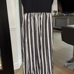 Loft Stripe Maxi with Black Sleeveless Tank Dress. Size Medium Photo 2
