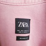 ZARA  Pink Mauve Denim Oversized Coat Photo 2