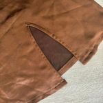 Brown Satin Mini Skirt Size XS Photo 2
