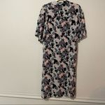 Anthropologie Maeve Green Black Pink Floral Button Down Shirt Dress Top Womens S Photo 7
