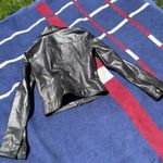 L'Agence L’Agence grunge off black leather collared full zip up jacket 
Women’s 2 Photo 2