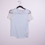 Ted Baker Sew In Love Somsri Lace Short Sleeve Crew Neck Tee Shirt Light Blue XS Photo 0